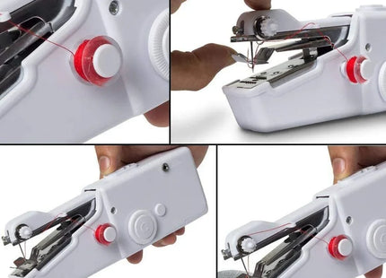 P M H Handy Sewing/Stitch Handheld Cordless Portable White Sewing Machine for Home Tailoring,