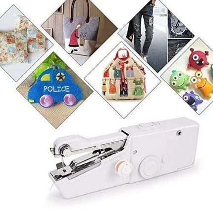 P M H Handy Sewing/Stitch Handheld Cordless Portable White Sewing Machine for Home Tailoring,