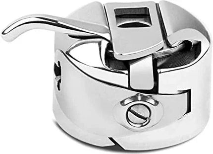 Metal Sewing Bobbin Case for All Type of Sewing Machines Suitable for One Side Flat Needle Machines (Silver) -3 Piece