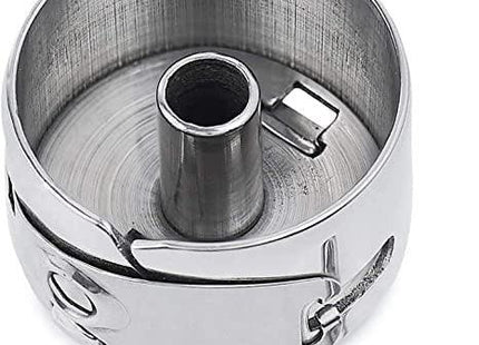 Metal Sewing Bobbin Case for All Type of Sewing Machines Suitable for One Side Flat Needle Machines (Silver) -3 Piece