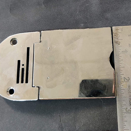 Folding Slide Needle Plate for Domestic Sewing Machines