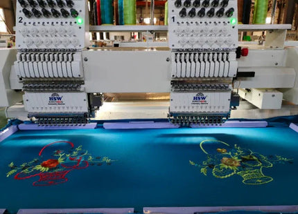 HSW 2X2424 Double Head Embroidery Machine