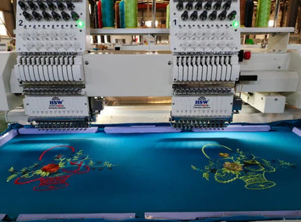 HSW 2X2424 Double Head Embroidery Machine