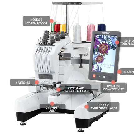 Brother PR 680W Single Head Embroidery Machine With HD LCD Screen