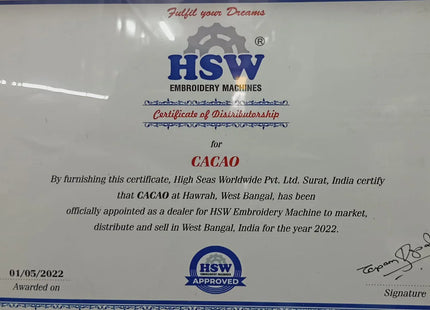 HSW 1218 Single Head Computerized Embroidery Machine