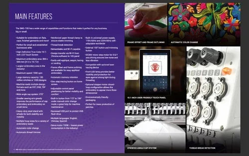 Ricoma SWD 1501 10S Commercial Embroidery Machine 500x800 MM - Bazar91