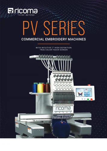 Ricoma PV-1201 Single Head Commercial Embroidery Machine
