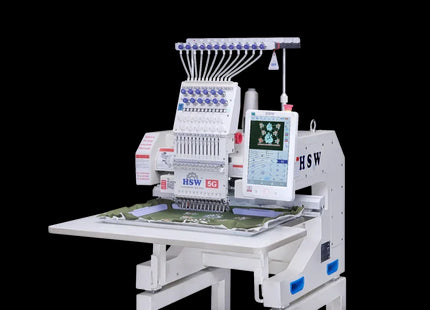 HSW 5G 1216 Single Head 12 Needle Commercial Fully Automatic Embroidery Machine - Bazar91