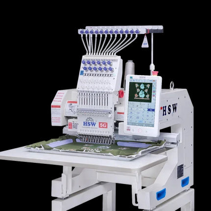 HSW 5G 1216 Single Head 12 Needle Commercial Fully Automatic Embroidery Machine - Bazar91