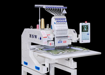 HSW 5G 1216 Single Head 12 Needle Commercial Fully Automatic Embroidery Machine - Bazar91