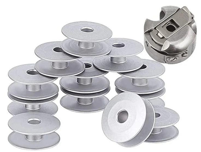 2pcs Bobbin Case with 12pcs Aluminum Bobbins for Tailor, High Industrial Sewing Machine and Umbrella Sewing Machine Parts✅ - Bazar91