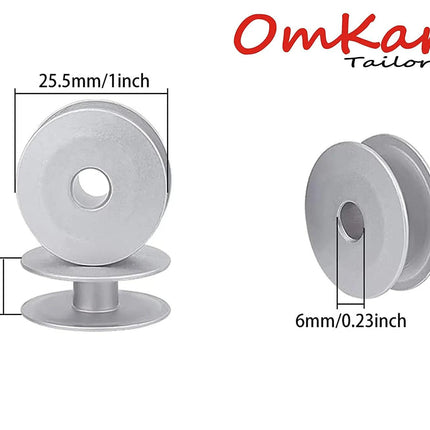 30pcs Aluminum Metal Bobbins for All Tailor, High Industrial Sewing Machine and Umbrella Sewing Machine Parts - Bazar91