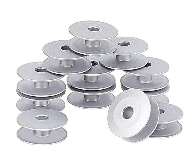 30pcs Aluminum Metal Bobbins for All Tailor, High Industrial Sewing Machine and Umbrella Sewing Machine Parts ✅