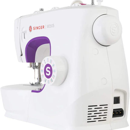 Singer M3505 Professional Sewing Machine - 34 Functions, Automatic Stapler, Creative Sewing for All Fabrics, Electric, Portable, Easy Stitching for Beginners - Black