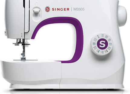 Singer M3505 Professional Sewing Machine - 34 Functions, Automatic Stapler, Creative Sewing for All Fabrics, Electric, Portable, Easy Stitching for Beginners - Black