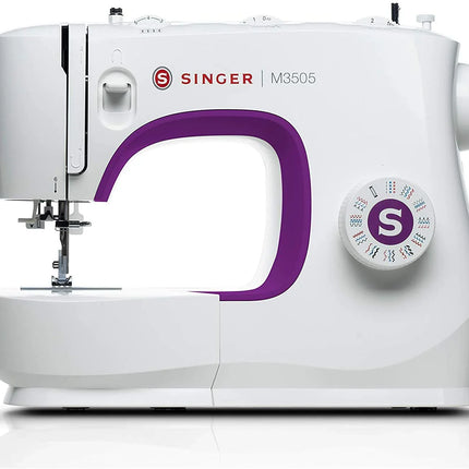 Singer M3505 Professional Sewing Machine - 34 Functions, Automatic Stapler, Creative Sewing for All Fabrics, Electric, Portable, Easy Stitching for Beginners - Black