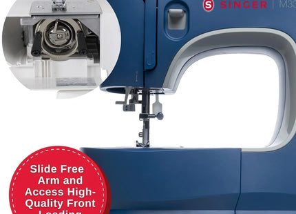 SINGER M3330 Making The Cut Sewing Machine with 97 Stitch Application (Metallic Blue), 70wt Powerful motor & Feed dog with106 Teeth in 6 Rows – Get Free Online Interactive Master Class.