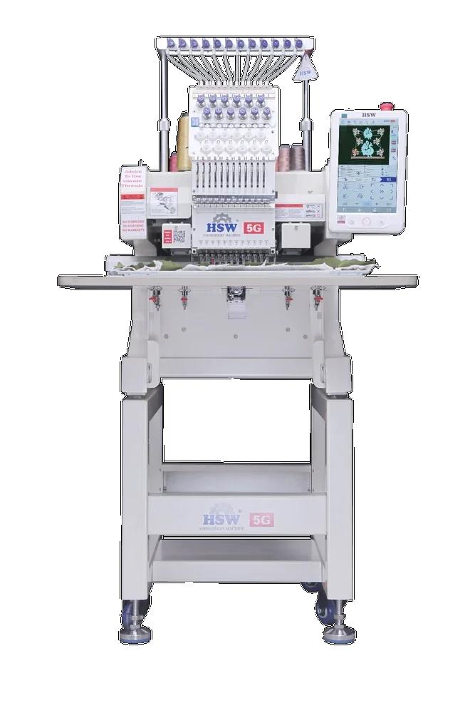 HSW 5G 1216 Single Head 12 Needle Commercial Fully Automatic Embroidery Machine - Bazar91