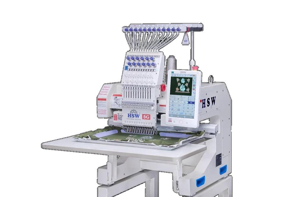HSW 5G 1216 Single Head 12 Needle Commercial Fully Automatic Embroidery Machine - Bazar91