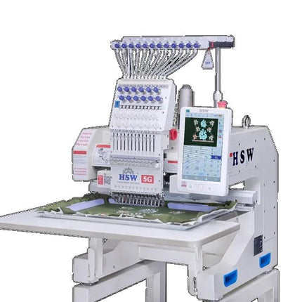 HSW 5G 1216 Single Head 12 Needle Commercial Fully Automatic Embroidery Machine - Bazar91