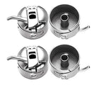 Metal Sewing Bobbin Case for All Type of Sewing Machines Suitable for One Side Flat Needle Machines (Silver) -3 Piece