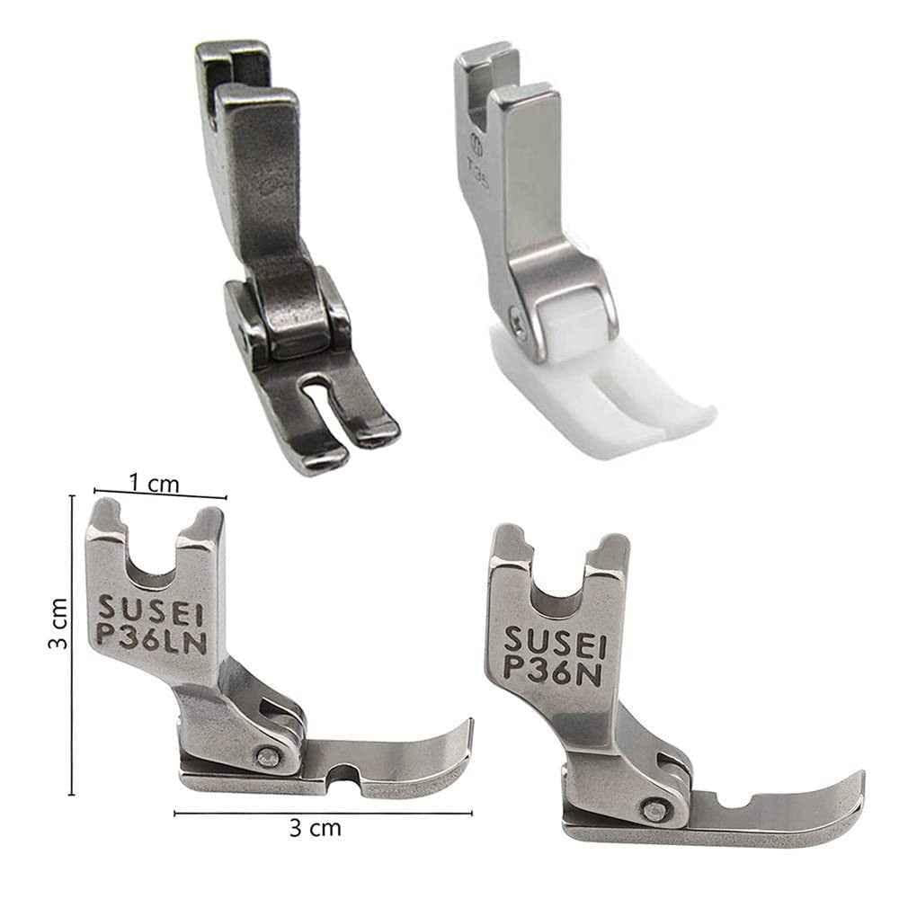 Omkar Tailor Ordinary Presser Foot P351, Teflon Presser Foot T35, Left Presser Foot P36N & Right Presser Foot P36LN for Tailor