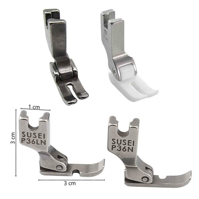 Omkar Tailor Ordinary Presser Foot P351, Teflon Presser Foot T35, Left Presser Foot P36N & Right Presser Foot P36LN for Tailor