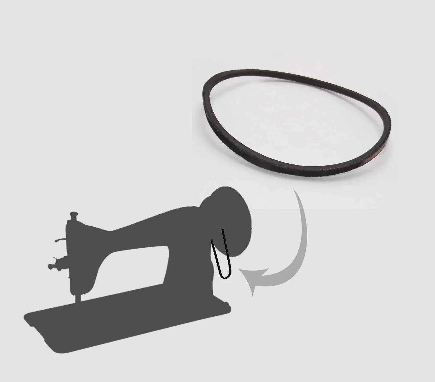 Sewing Machine Belt for Domestic Sewing Machine Motor Universal (Black) - 2pcs Parts