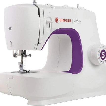 Singer M3505 Professional Sewing Machine - 34 Functions, Automatic Stapler, Creative Sewing for All Fabrics, Electric, Portable, Easy Stitching for Beginners - Black