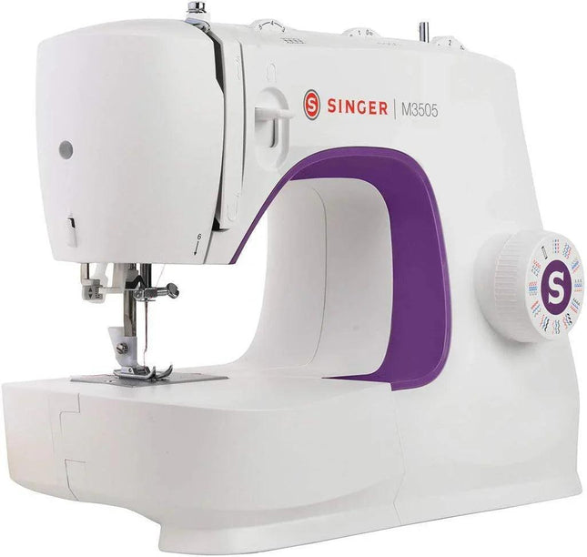 Singer M3505 Professional Sewing Machine - 34 Functions, Automatic Stapler, Creative Sewing for All Fabrics, Electric, Portable, Easy Stitching for Beginners - Black