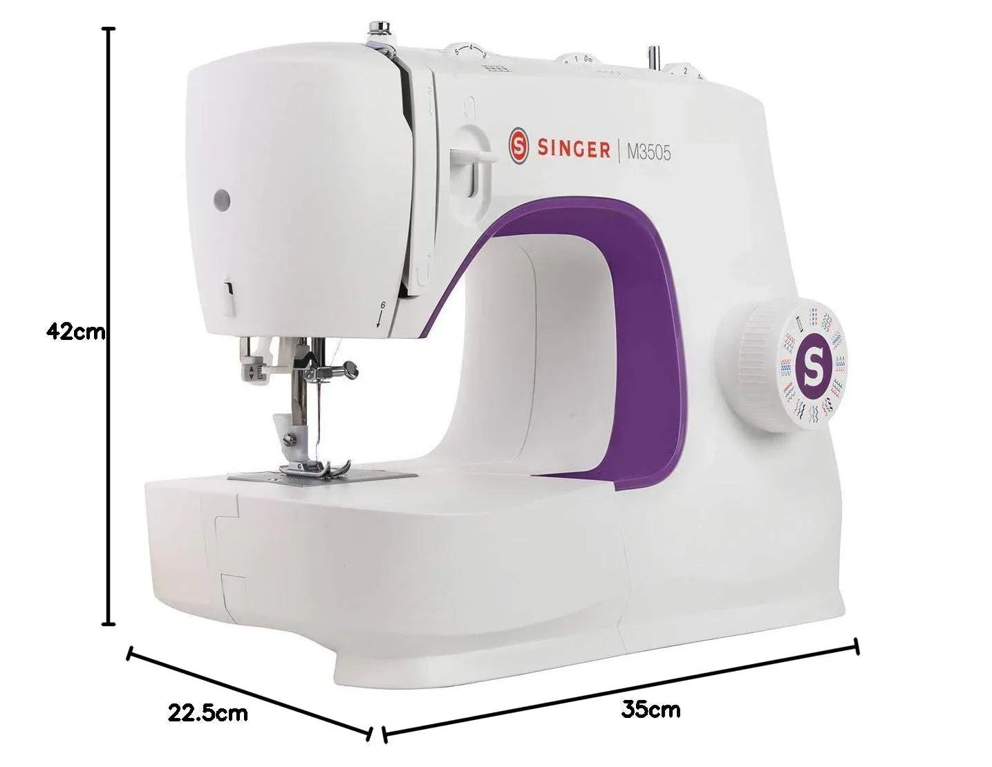 Singer M3505 Professional Sewing Machine - 34 Functions, Automatic Stapler, Creative Sewing for All Fabrics, Electric, Portable, Easy Stitching for Beginners - Black