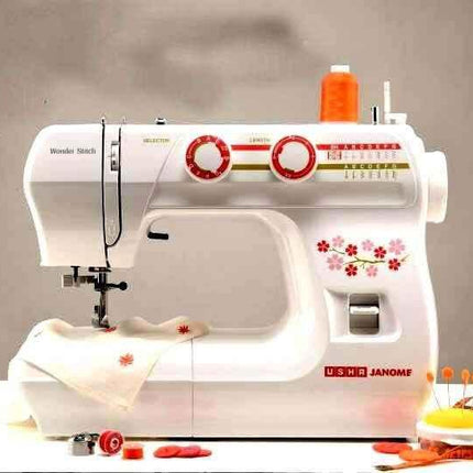 Usha Janome Wonder Stitch Automatic ZigZag Sewing Machine With Hard Cover