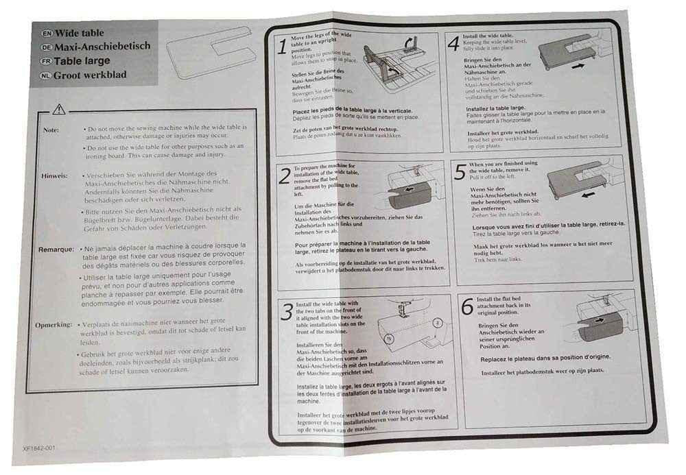Wide Extension Table for Brother GS2700 GS3700 GS2750 LX27NT GS Series