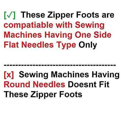 Zipper Foot/Pressure Foot for all Sewing Machines (Singer/Usha/Brother/Juki/Rajesh)