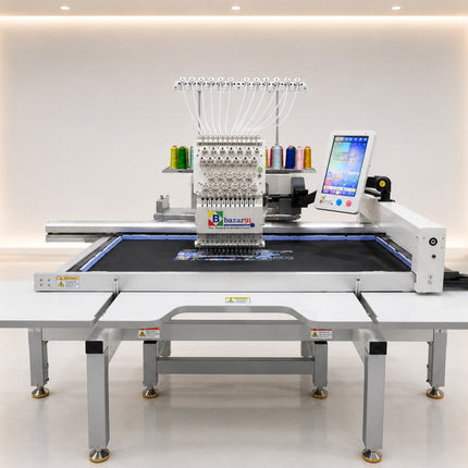 Bazar91 2855 12-needle single-head flatbed embroidery machine
