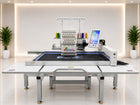 Bazar91 single-head 12-needle flatbed embroidery machine full view
