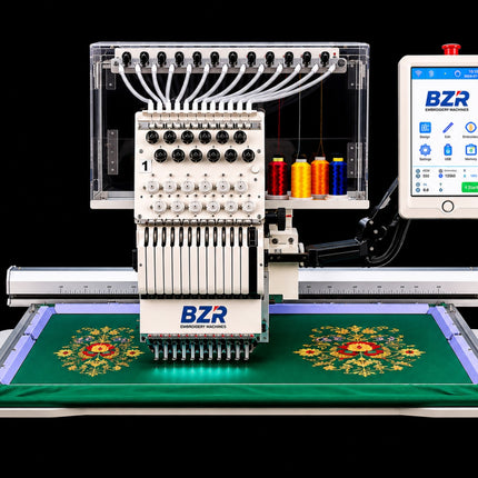 BZR Single Head 12 Needle Computerized Embroidery Machine