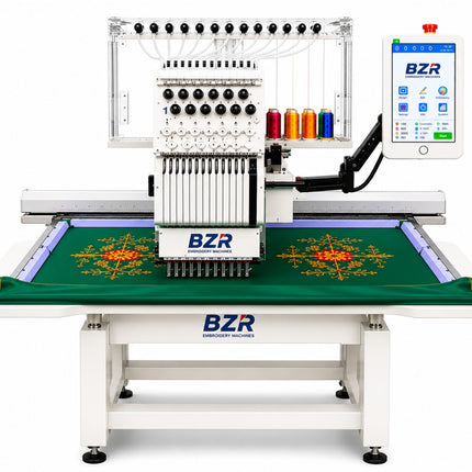 BZR Single Head 12 Needle Computerized Embroidery Machine