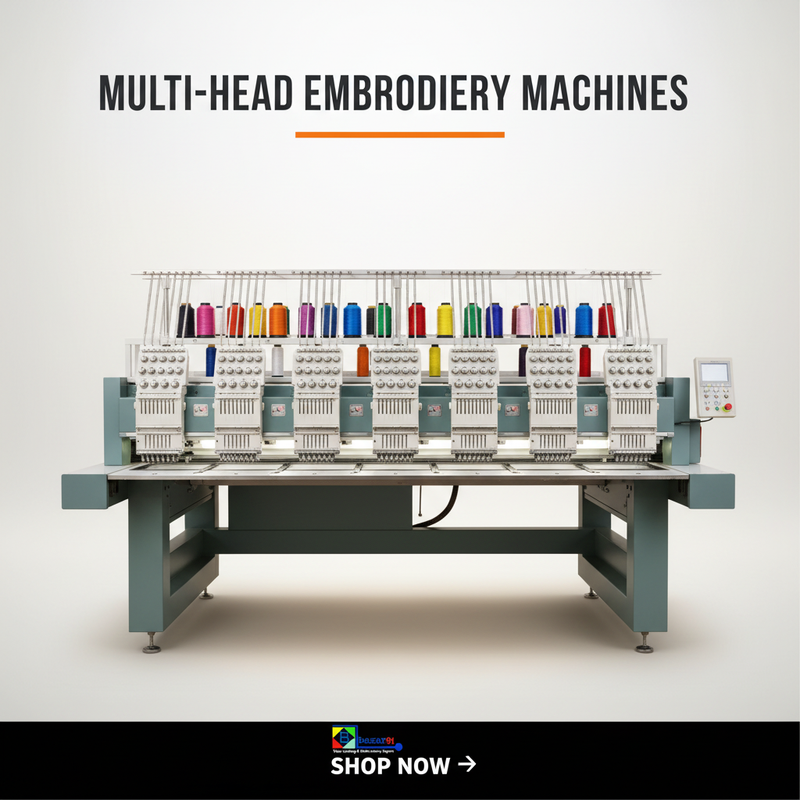 Multi-Head Embroidery Machines Category Banner
