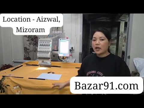 Bazar91 2032 Single Head 12 Needle Computerized Embroidery Machine 500 mm/800 mm